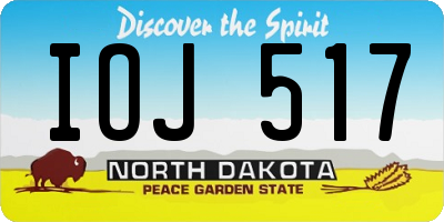 ND license plate IOJ517
