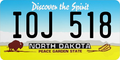 ND license plate IOJ518