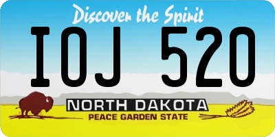 ND license plate IOJ520