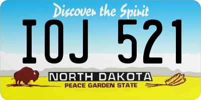 ND license plate IOJ521