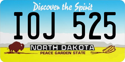 ND license plate IOJ525