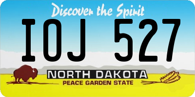 ND license plate IOJ527