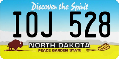 ND license plate IOJ528