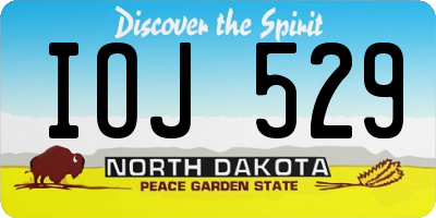 ND license plate IOJ529