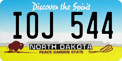 ND license plate IOJ544