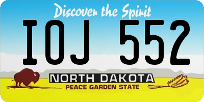 ND license plate IOJ552