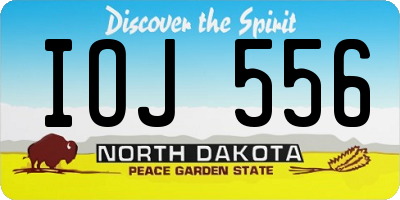 ND license plate IOJ556