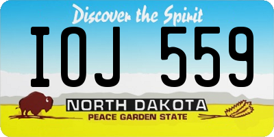 ND license plate IOJ559