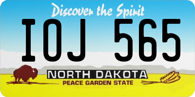 ND license plate IOJ565