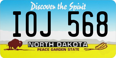 ND license plate IOJ568