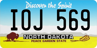 ND license plate IOJ569