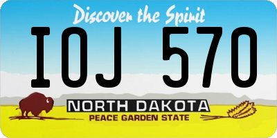 ND license plate IOJ570