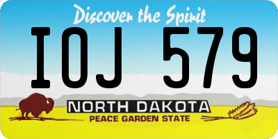 ND license plate IOJ579