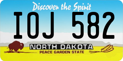 ND license plate IOJ582