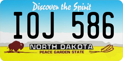 ND license plate IOJ586