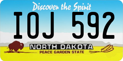 ND license plate IOJ592