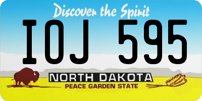 ND license plate IOJ595