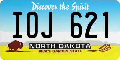 ND license plate IOJ621