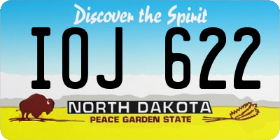 ND license plate IOJ622