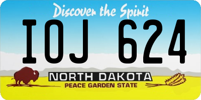 ND license plate IOJ624
