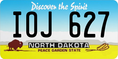 ND license plate IOJ627