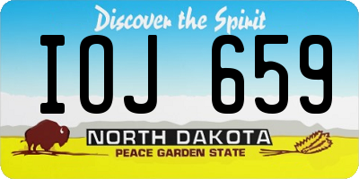 ND license plate IOJ659