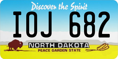 ND license plate IOJ682