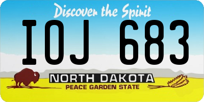 ND license plate IOJ683