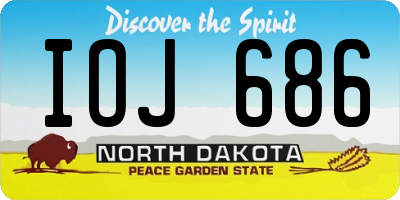 ND license plate IOJ686
