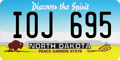 ND license plate IOJ695