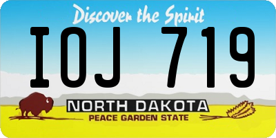 ND license plate IOJ719