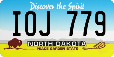ND license plate IOJ779