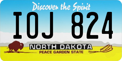 ND license plate IOJ824