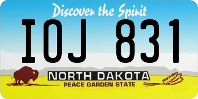 ND license plate IOJ831