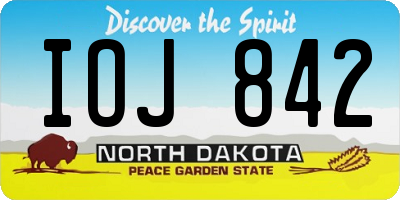 ND license plate IOJ842