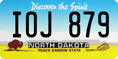 ND license plate IOJ879
