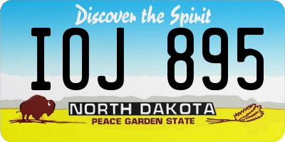 ND license plate IOJ895