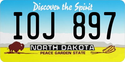 ND license plate IOJ897