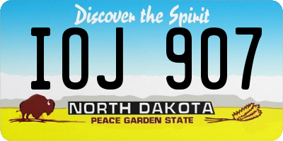ND license plate IOJ907