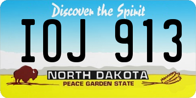 ND license plate IOJ913