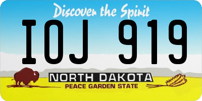 ND license plate IOJ919