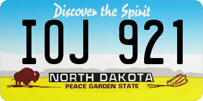 ND license plate IOJ921