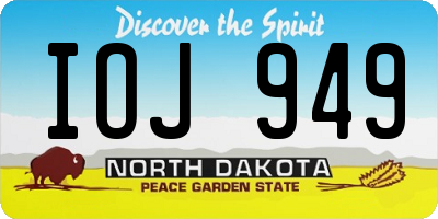 ND license plate IOJ949