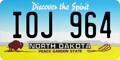 ND license plate IOJ964