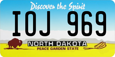 ND license plate IOJ969