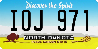 ND license plate IOJ971