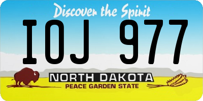 ND license plate IOJ977