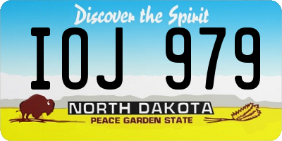ND license plate IOJ979