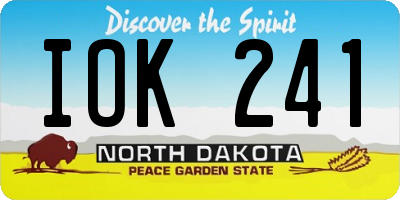 ND license plate IOK241