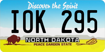ND license plate IOK295